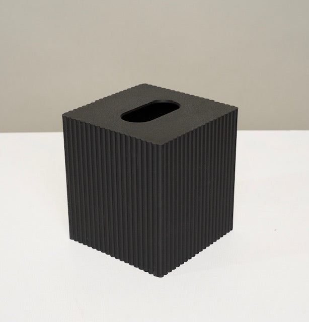 Matte Black 3D Printed Tissue Box Cover